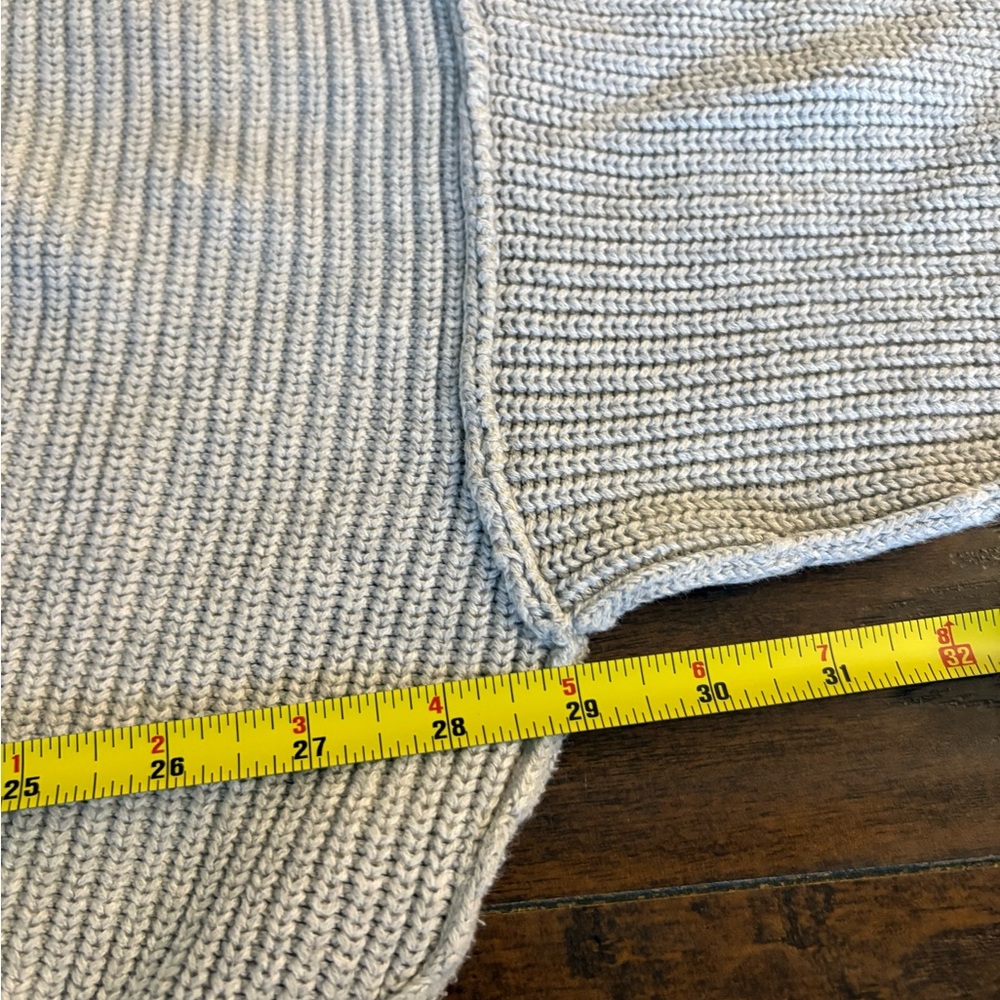 aerie Heather Gray Ribbed Knit Cropped Sweater Top - Picture 14 of 15